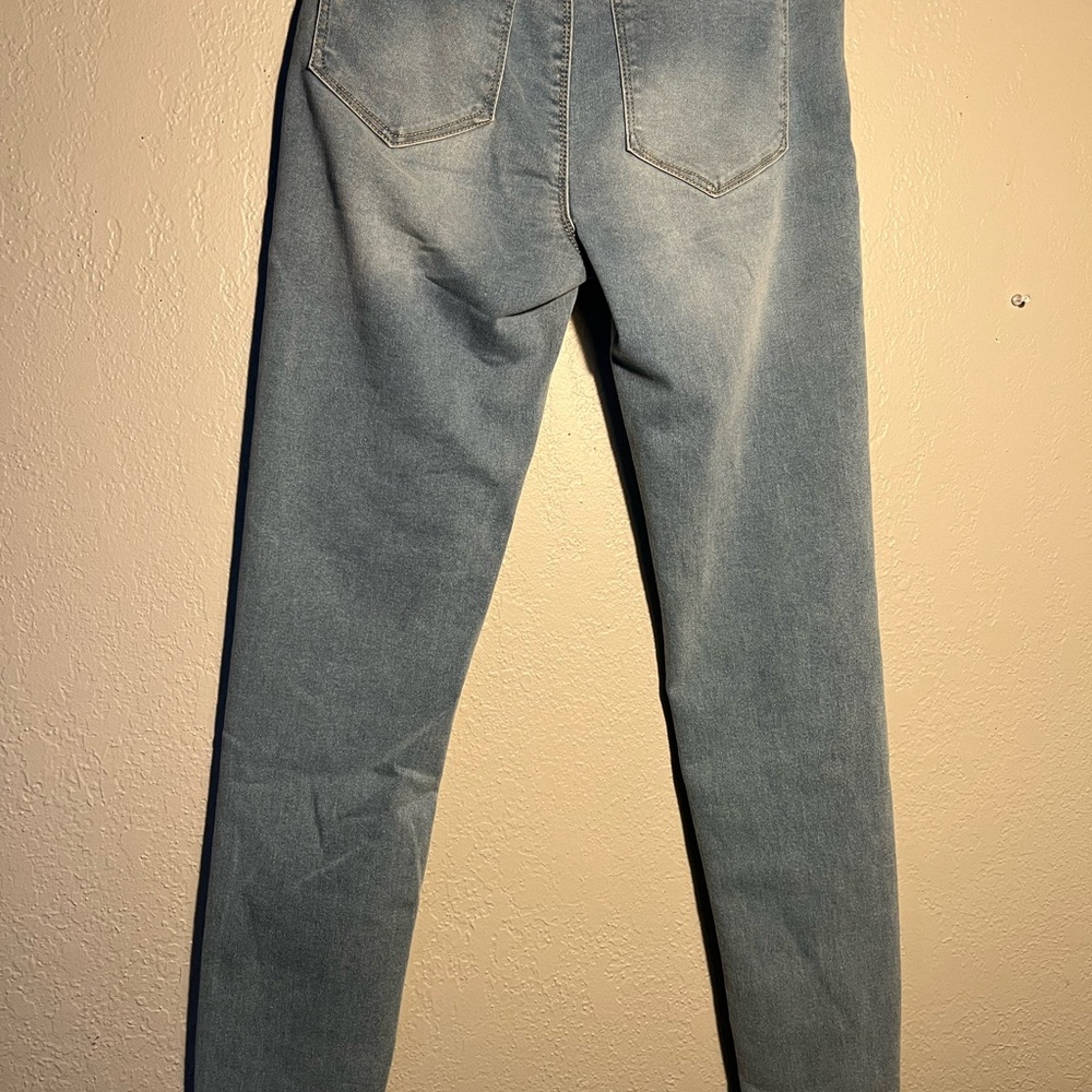 Curve Appeal Blue Skinny High-Waisted Jeans SZ 2 Tummy Tucking Straight Leg NWT - Picture 9 of 16